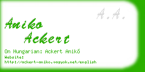 aniko ackert business card